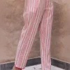 Pink Floral Cotton Trousers