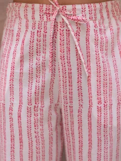 Pink Floral Cotton Trousers