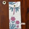 Pink Garden Cotton Toothbrush/ Straw Holder
