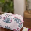 Pink Garden Cotton Travel Case