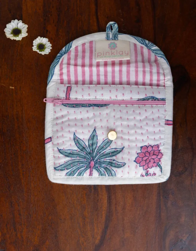 Pink Garden Cotton Wallet