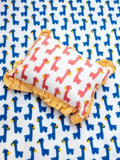 Pink Giraffe Organic Cotton Infant Pillow Cover