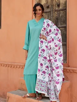 Pink Kamal Hand Block Printed Modal Dupatta