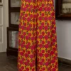Pink Lily Cotton Palazzo Pants