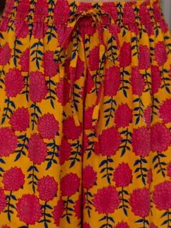 Pink Lily Cotton Palazzo Pants