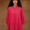 Pink Modal Smocking Top