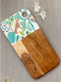 Pink Safari Solid Wood Chopping Board/Platter