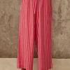 Pink Stripes Palazzo Pants