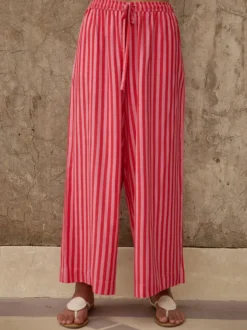 Pink Stripes Palazzo Pants