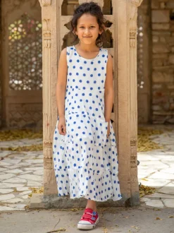 Polka Love Organic Cotton Block Printed Dress