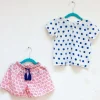 Polka Love Organic Cotton Block Printed Top & Shorts Set