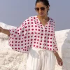 Polka Polka Poncho Shirt Top