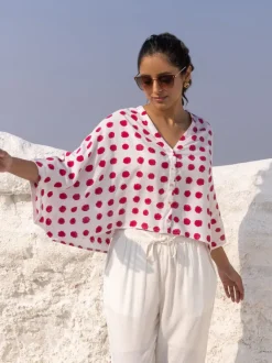 Polka Polka Poncho Shirt Top