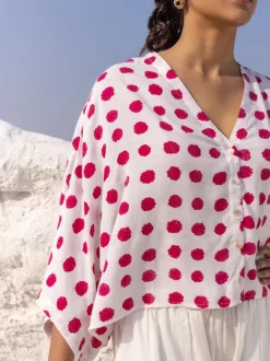 Polka Polka Poncho Shirt Top