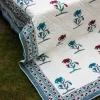 Pookalam Block Printed Cotton Quilt