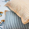 Pookalam Floral Block Printed Cotton Bedsheet