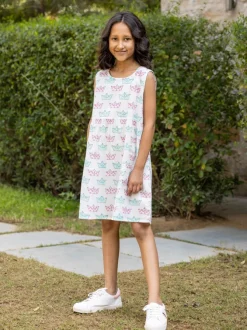 Poppy Organic Cotton Block Printed Dress