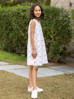 Poppy Organic Cotton Block Printed Dress