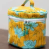 Pratidhi Block Printed Cotton Travel Vanity Case