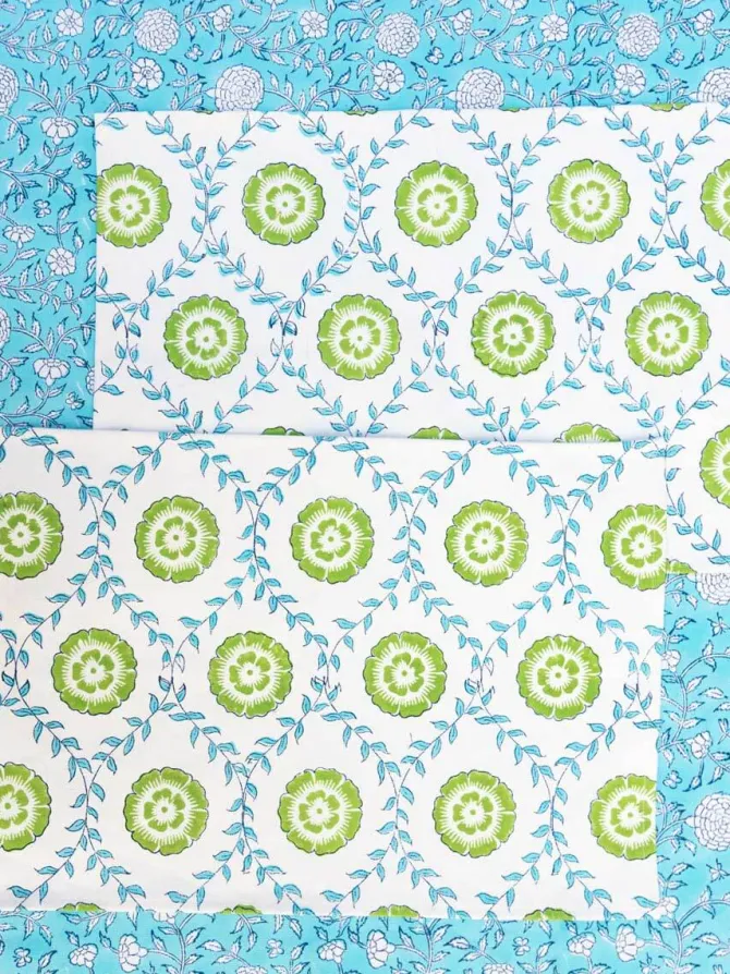 Primrose Block Printed Cotton Table Mats