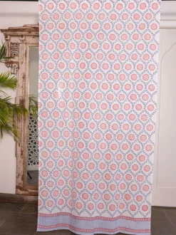 Primrose Hand Block Printed Cotton Curtain