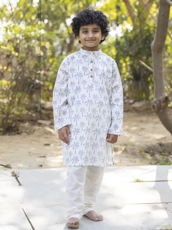 Prithvi Organic Cotton Hand Printed Long Kurta