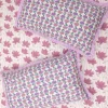 Purple Lotus Hand Block Printed Cotton Bed Sheet