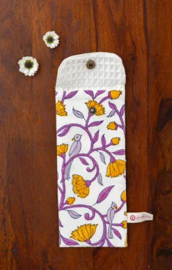 Purple Pine Cotton Toothbrush/ Straw Holder