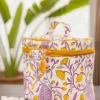 Purple Pine Cotton Travel Vanity Case