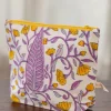 Purple Pine Cotton Travel Pouch