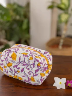 Purple Pine Cotton Travel Case