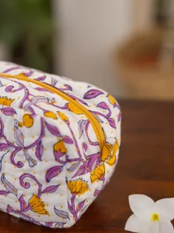 Purple Pine Cotton Travel Case