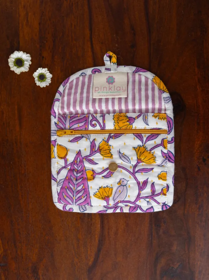Purple Pine Cotton Wallet