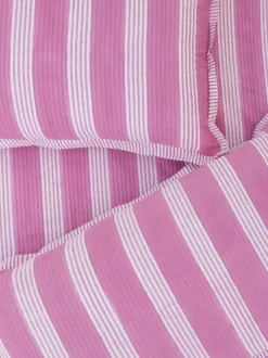 Purple Stripes Cotton Bedsheet