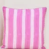 Purple Stripes Cotton Cushion Cover - 20 Inch