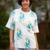 Pyara Mitthu Hand Block Printed Comfort Fit T-shirt