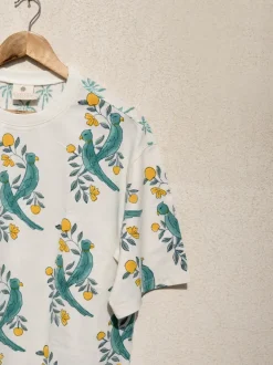 Pyara Mitthu Hand Block Printed Comfort Fit T-shirt