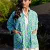 Queen Block Printed Cotton Kimono Jacket