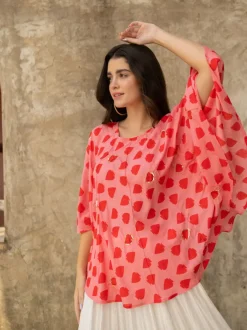 Queen of Spades Modal Poncho Top