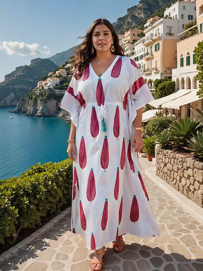 Rachel Hand Block Printed Cotton Kaftan
