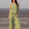 Rapallo Solid Green Co-ord Set of 2