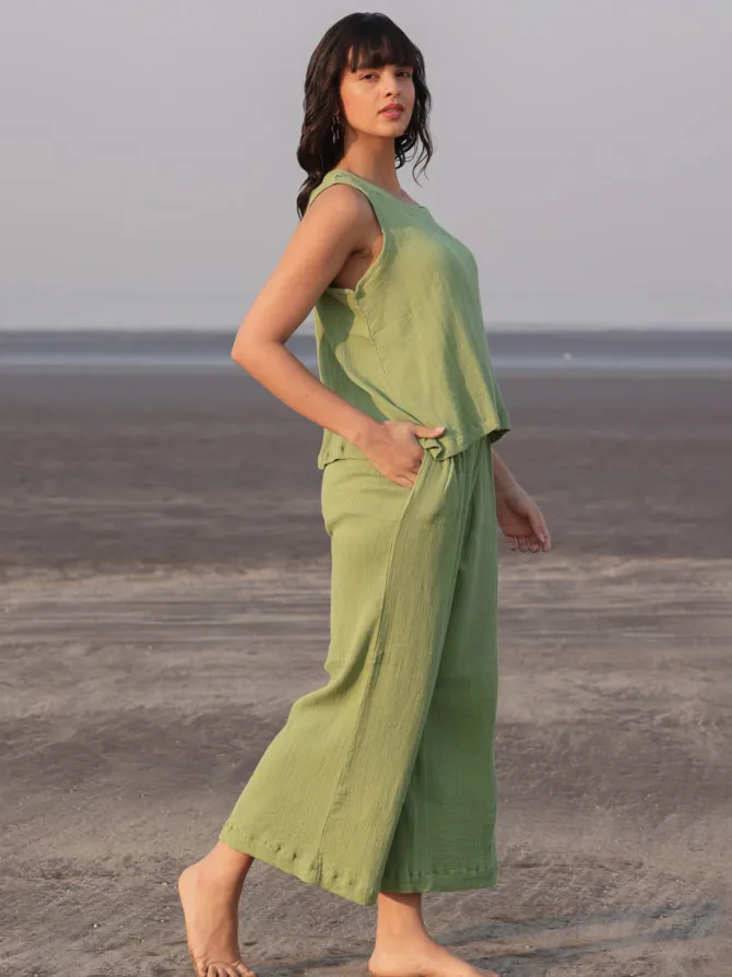 Rapallo Solid Green Co-ord Set of 2