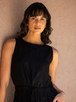Rita Black Sleeveless Dress