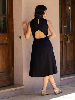 Rita Black Sleeveless Dress