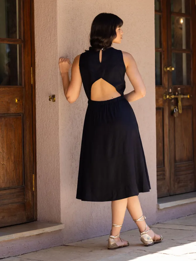 Rita Black Sleeveless Dress