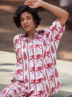 Rosa Hand Block Printed Cotton Shirt