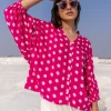 Rose Pink Modal Kaftan Top - Comfort Fit