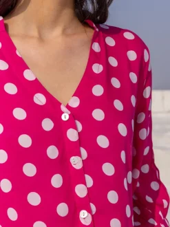 Rose Pink Modal Kaftan Top - Comfort Fit