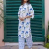 Royal Lotus Block Printed Cotton Kurta