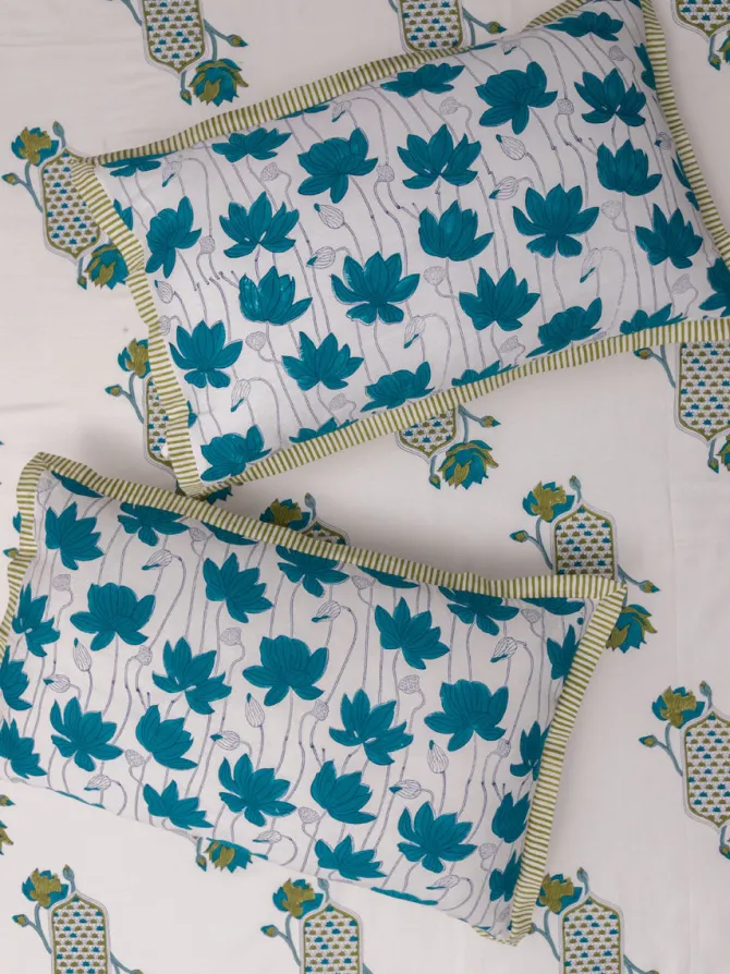 Saagar Hand Block Printed Cotton Bed Sheet
